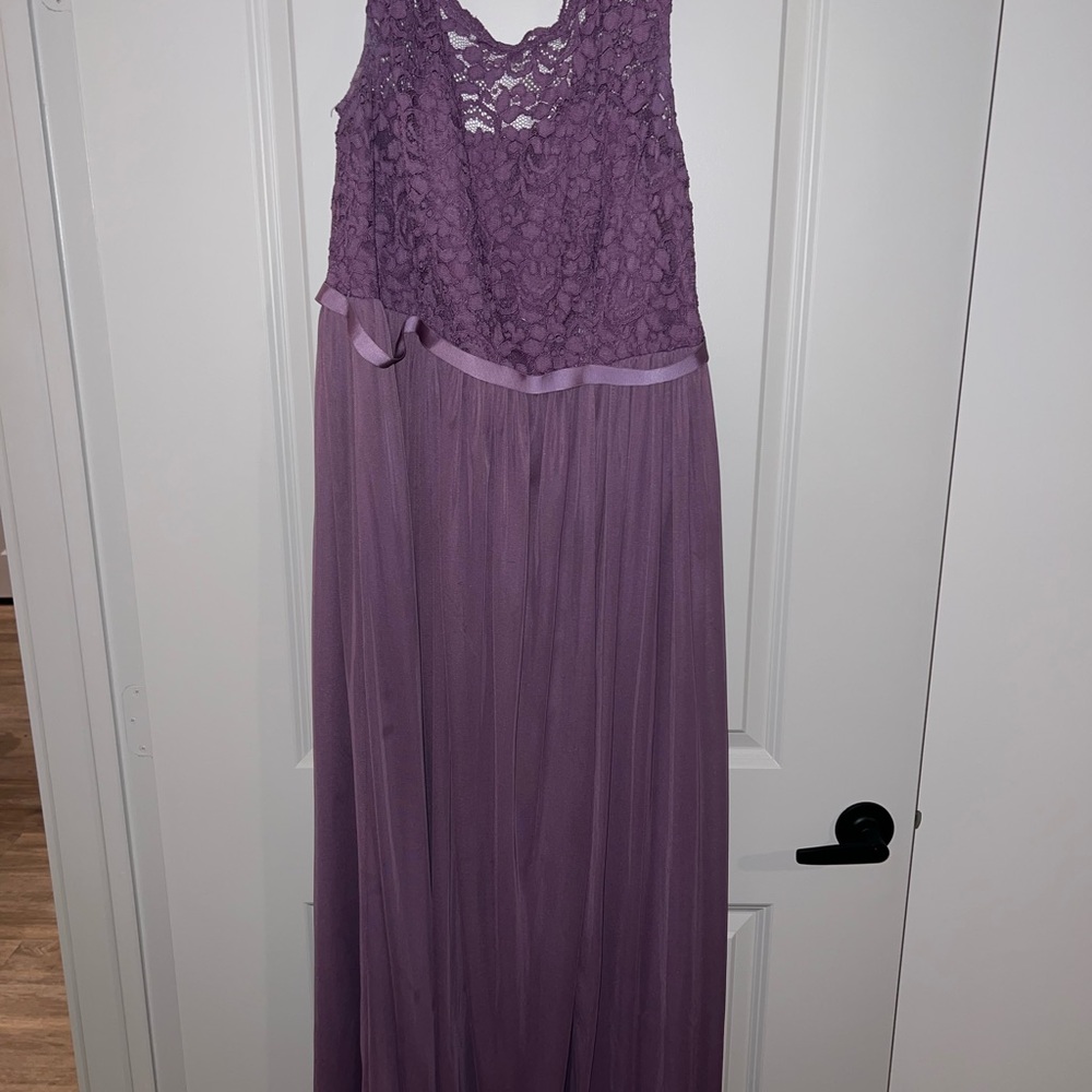 David's Bridal Wisteria Bridesmaid Dress
